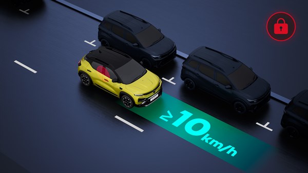 fecho automático das portas em velocidade - Renault Kiger