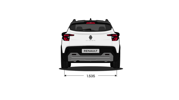 Renault Kiger - dimensões traseiras