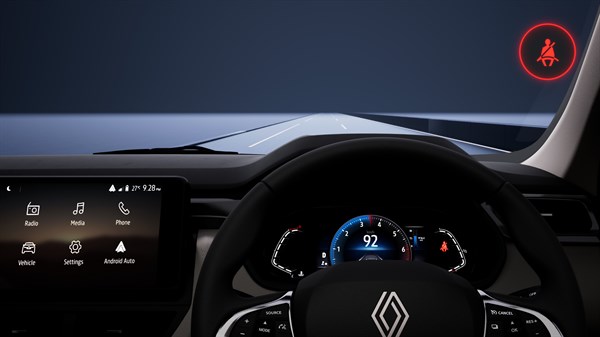 Renault triber - lembrete de cinto para condutor e passageiro