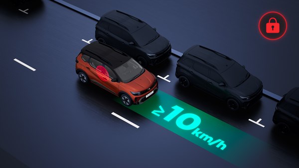 Renault Triber - fecho automático das portas em andamento